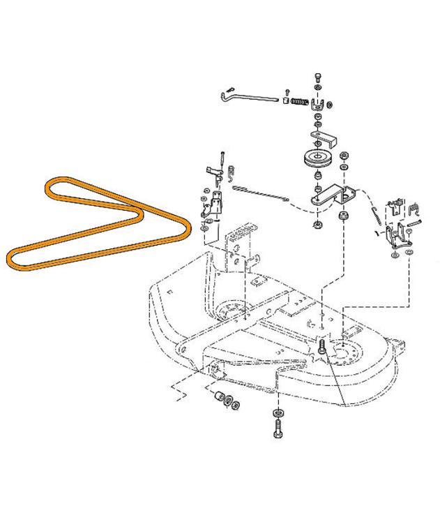 Plan de montage courroie Viking MT820 et MT830