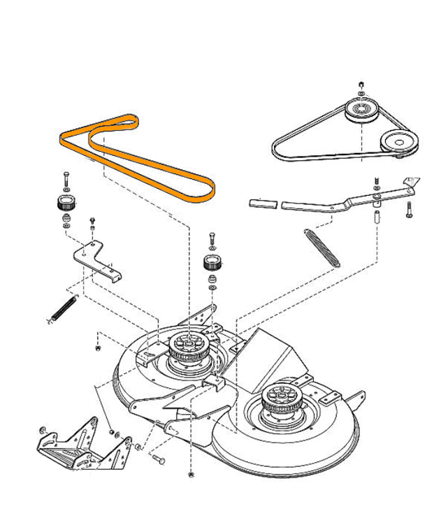 Plan montage courroie secondaire MT 880