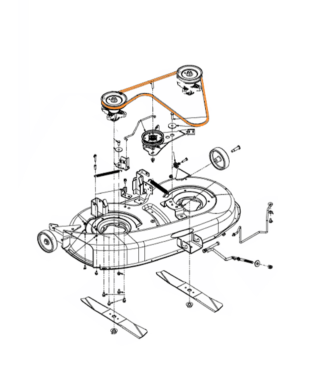 Plan monatge ourroie MTD 754-04062