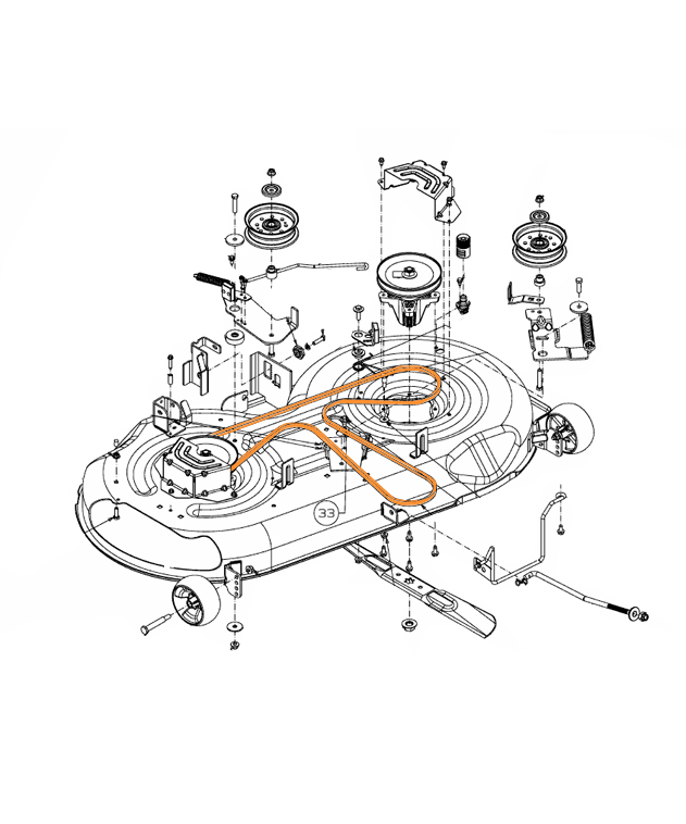 Plan montage courroie coupe MTD 754-04219