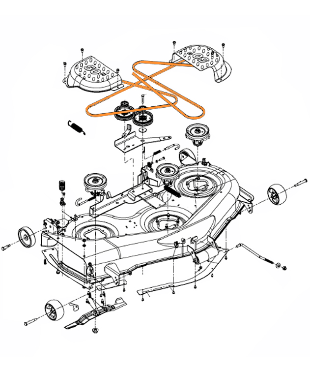 Montage courroie de lame Cub Cadet 754-04240