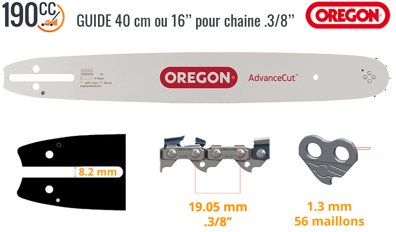 Guide 40 cm tronçonneuse Alpina