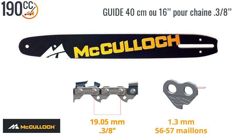 Guide Mc Culloch BRO037 ou 577614337