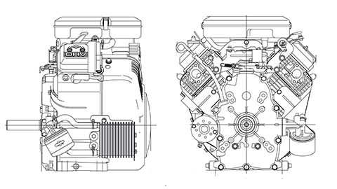 Plan coupe Vanguard horizontal