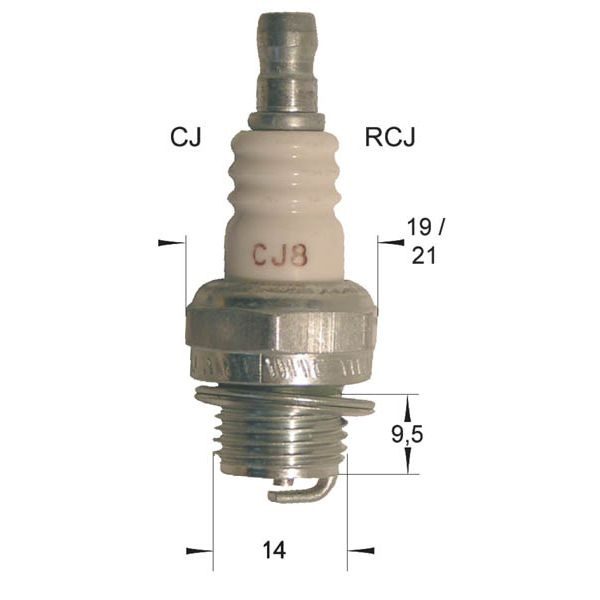 Bougie Champion CJ8 dimensions