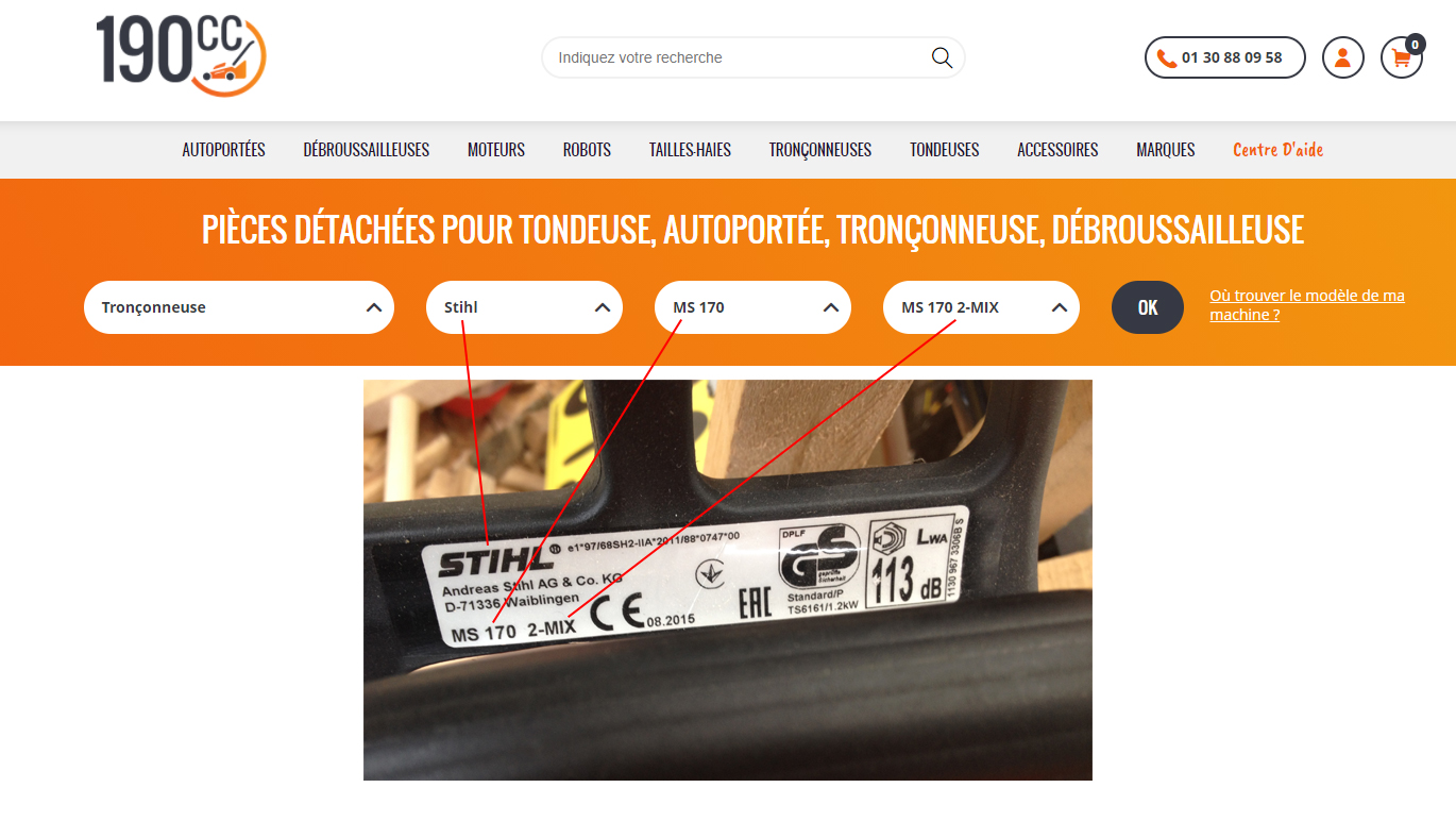 Recherche de pièce tronçonneuse Stihl