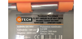 plaque tondeuse Id tech